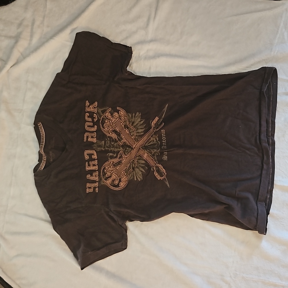 Hard Rock Cafe t-shirt,  brown  size:small